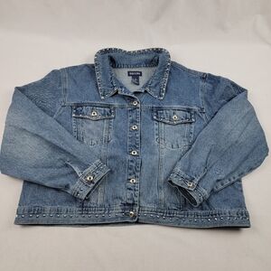 Vintage Baccini studded denim jean jacket
